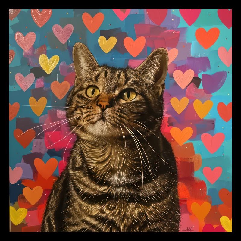 Katze, katzenmotiv, popart, geschenk, geschenkidee