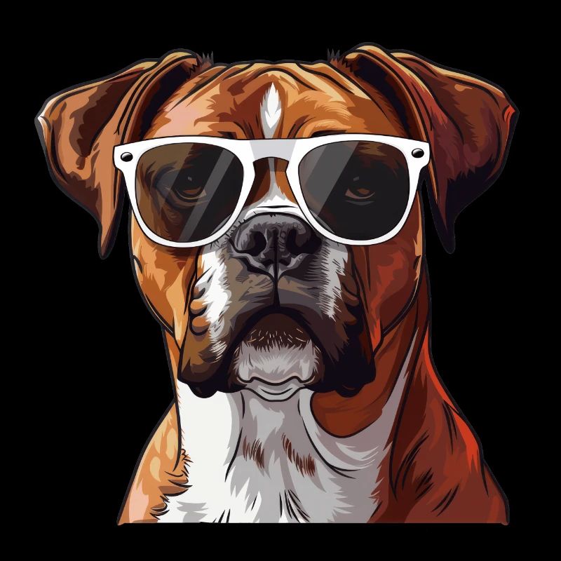 Deutscher Boxer, Hund, Sonnenbrille, Sommer