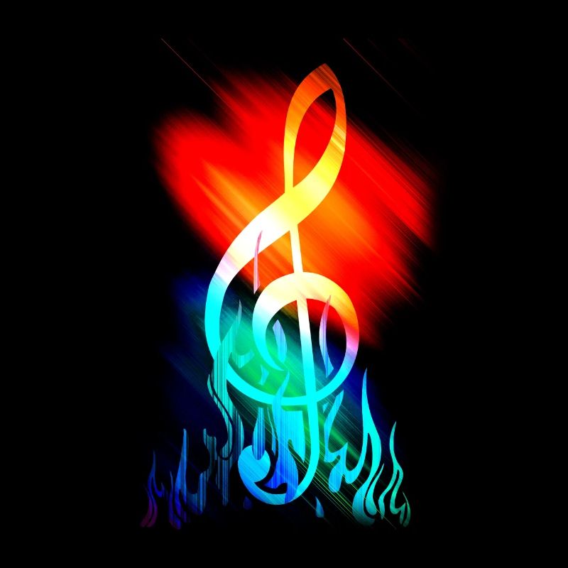 Composition de musique de Clef couleurs colorées