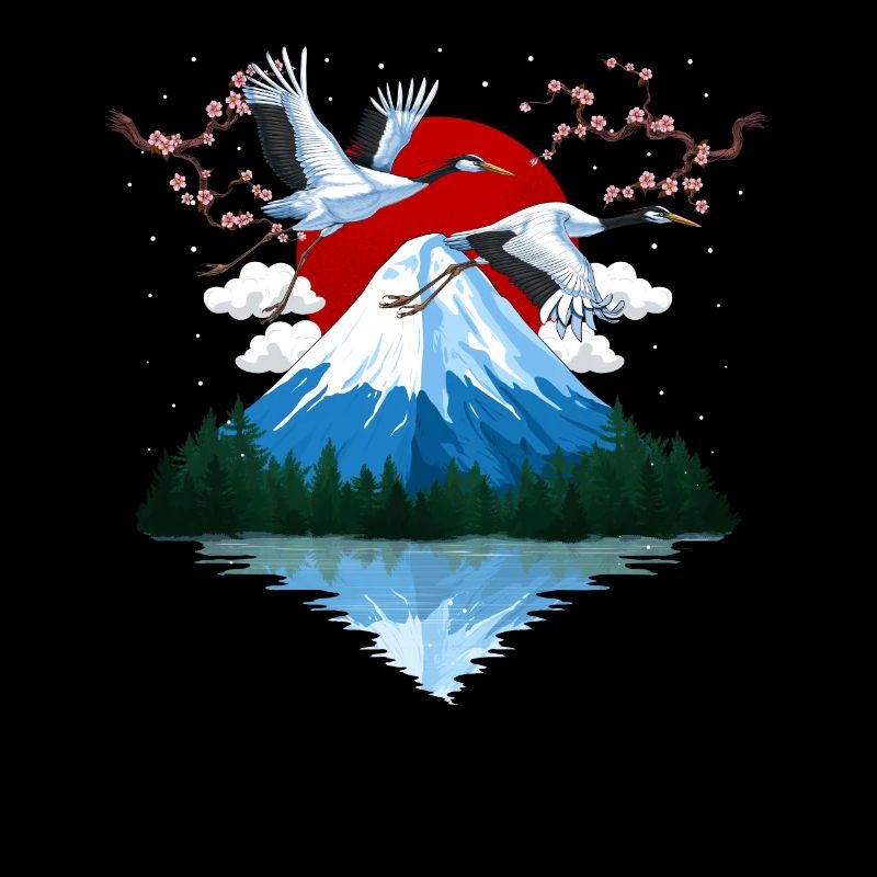 Japanse Mountain Cranes