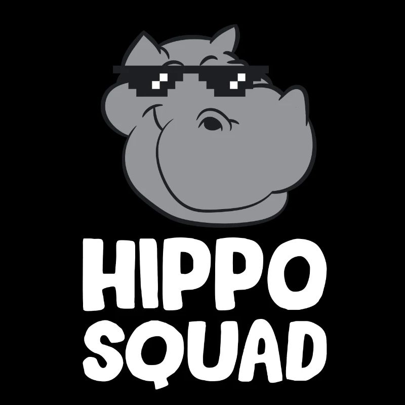 Hippopotamus - Hippo Squad avec des lunettes de so
