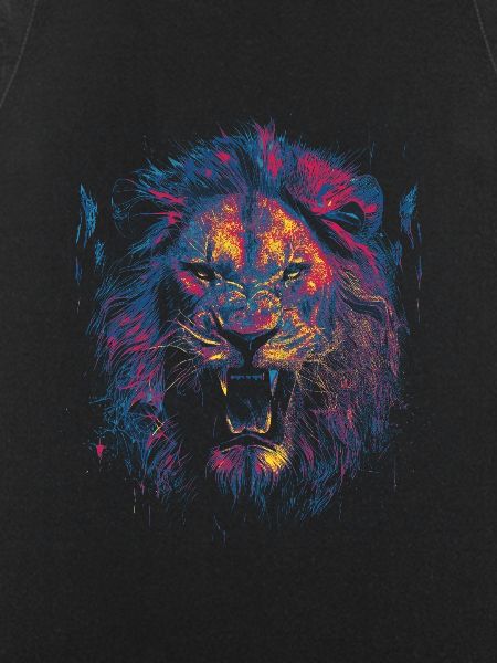 Coloured lion's head