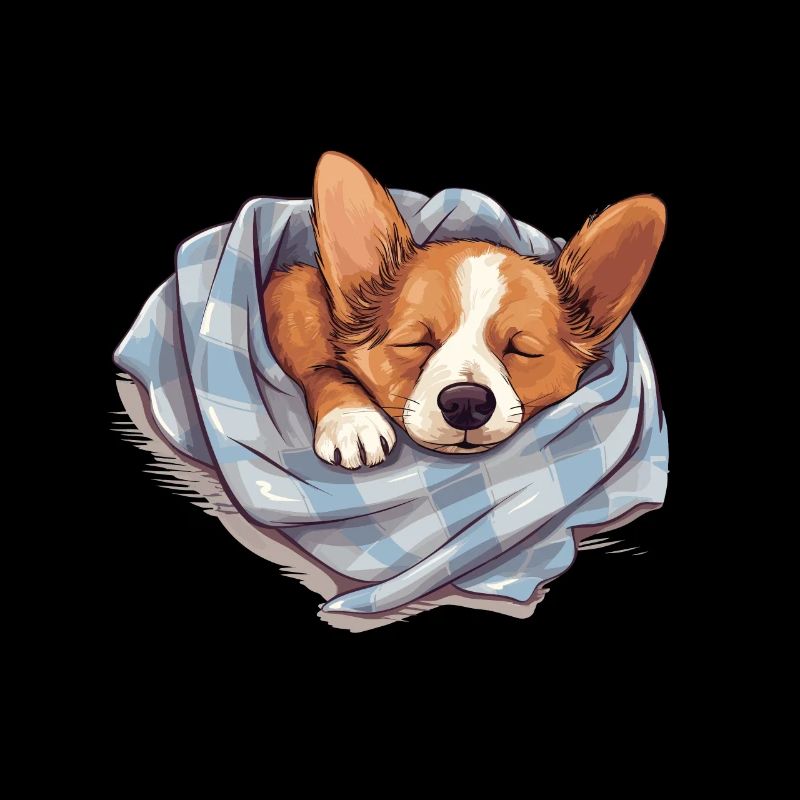 Chien Corgi endormi Chien Ami