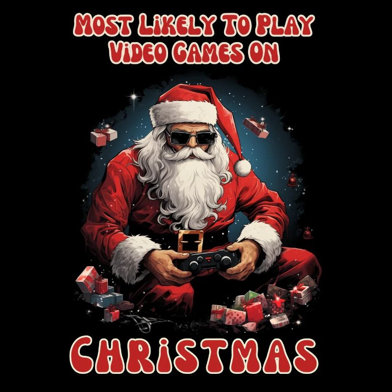 Am ehesten wird das Weihnachtsshirt Videospiele spielen
