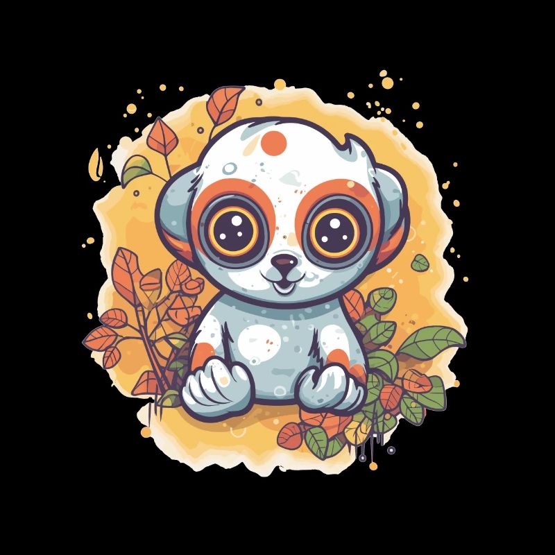 Netter Anime -Stil Langsam Loris Kawaii