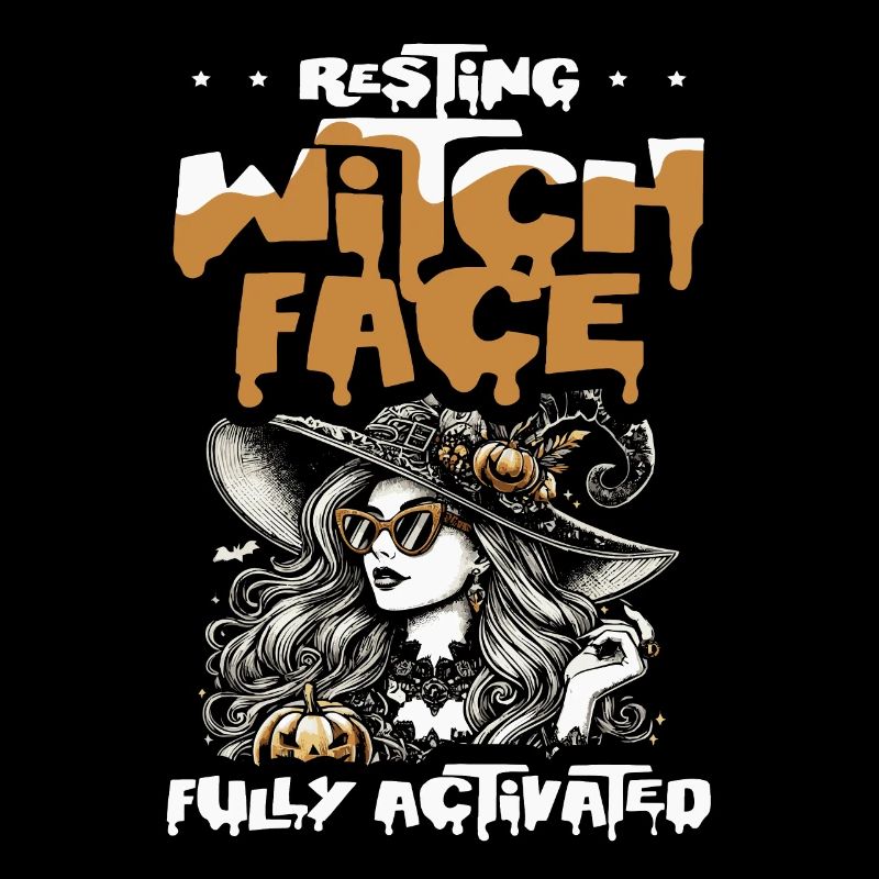 Witch Face Fully Activated, Halloween Humor Witches