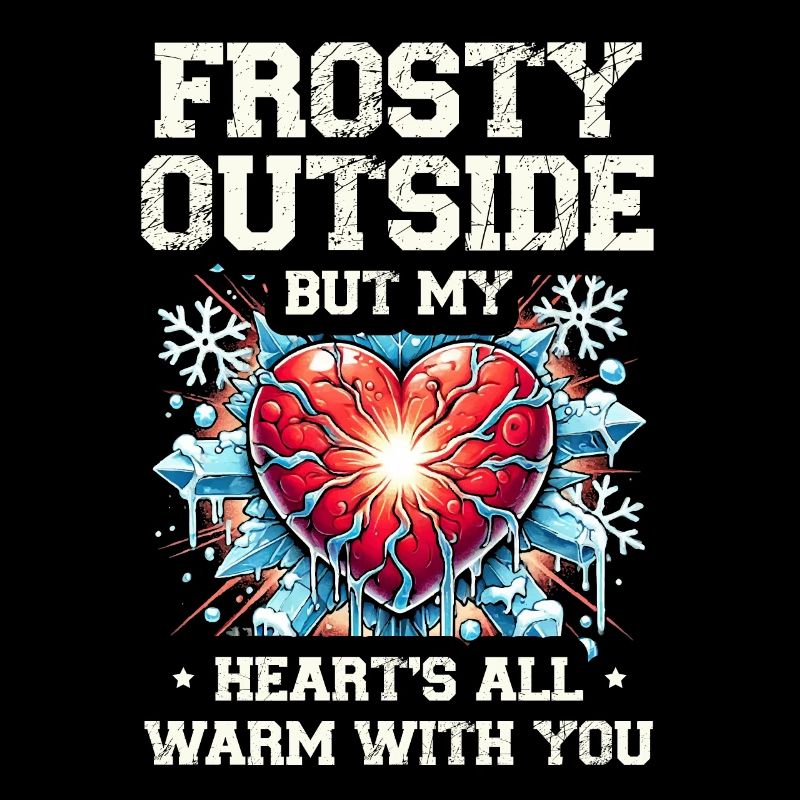 Frostig draußen, aber mein Herz ganz warm mit dir