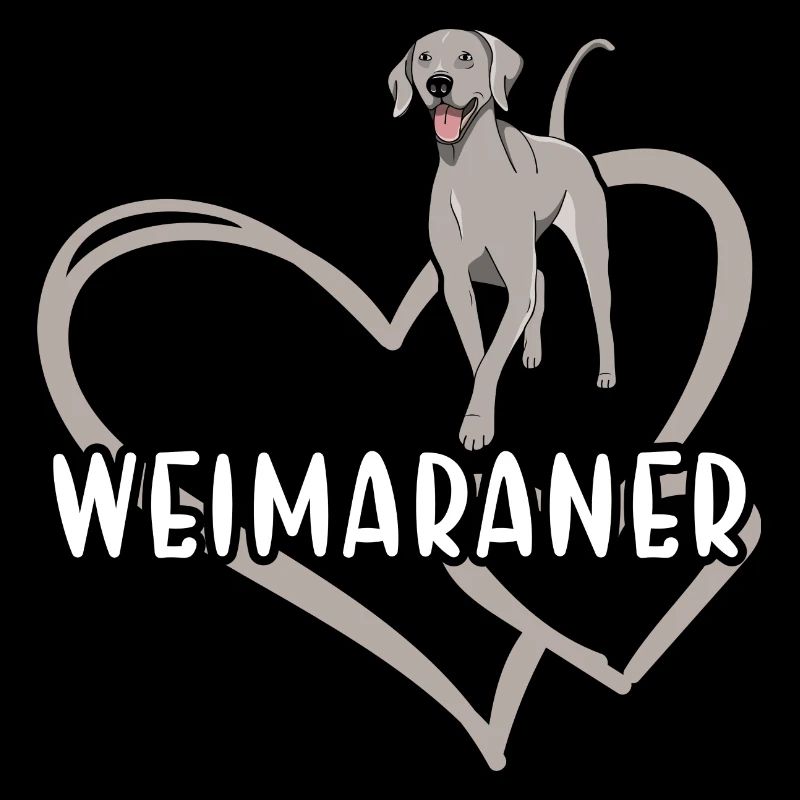 Weimaraner Heart