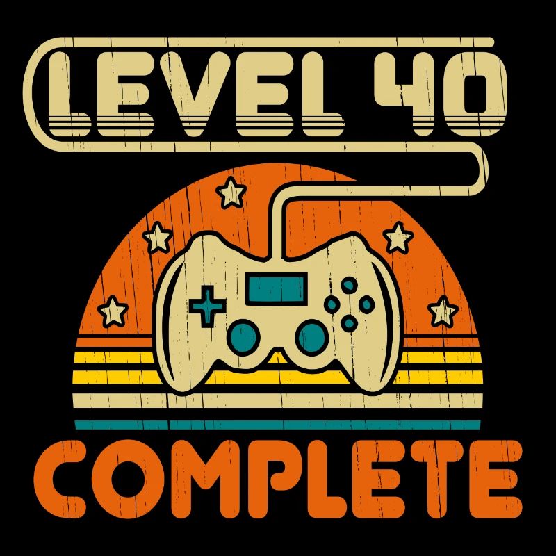 40th Birthday Level 40 Complete 40 Years Gift