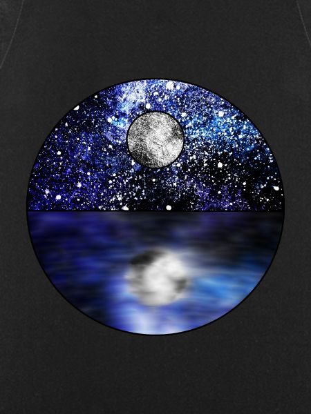 Cosmic Full Moon Scene