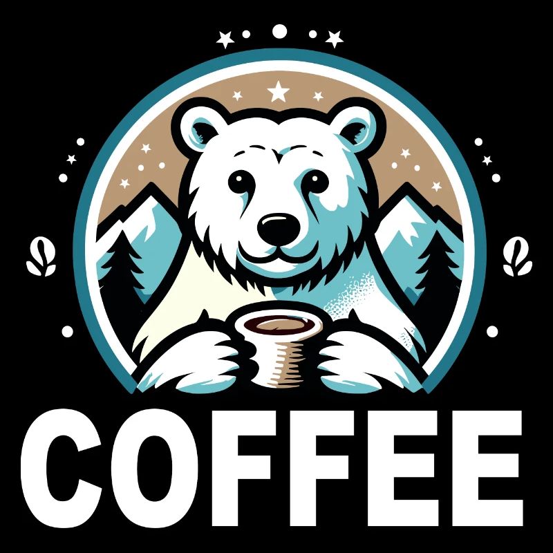 Eisbär Kaffee Kaffeetrinker Büro Cafébesitzer Café