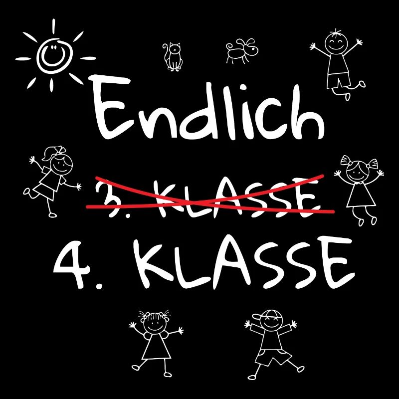 4.Klasse Schulkind Erster Schultag Vierte Klasse
