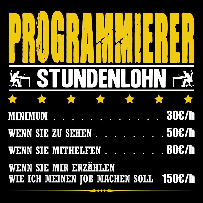 Programmierer Stundenlohn Informatik IT-Techniker