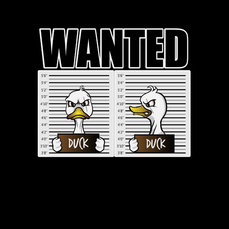 Chasse au canard canard recherché devant un mur de prison