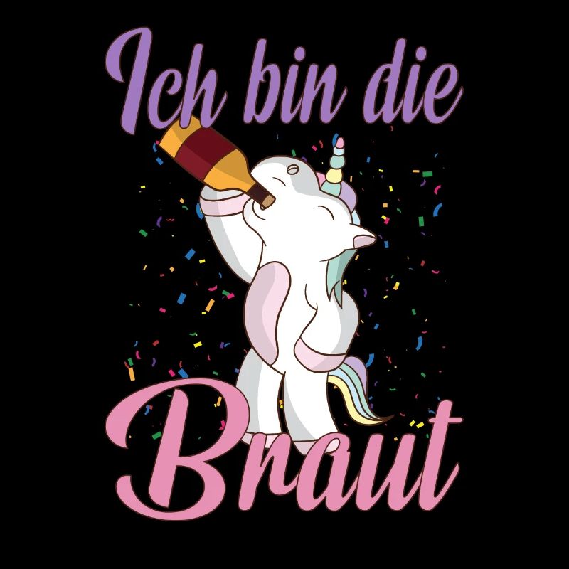 Fabel Einhorn Ich bin die Braut Hochzeit Party