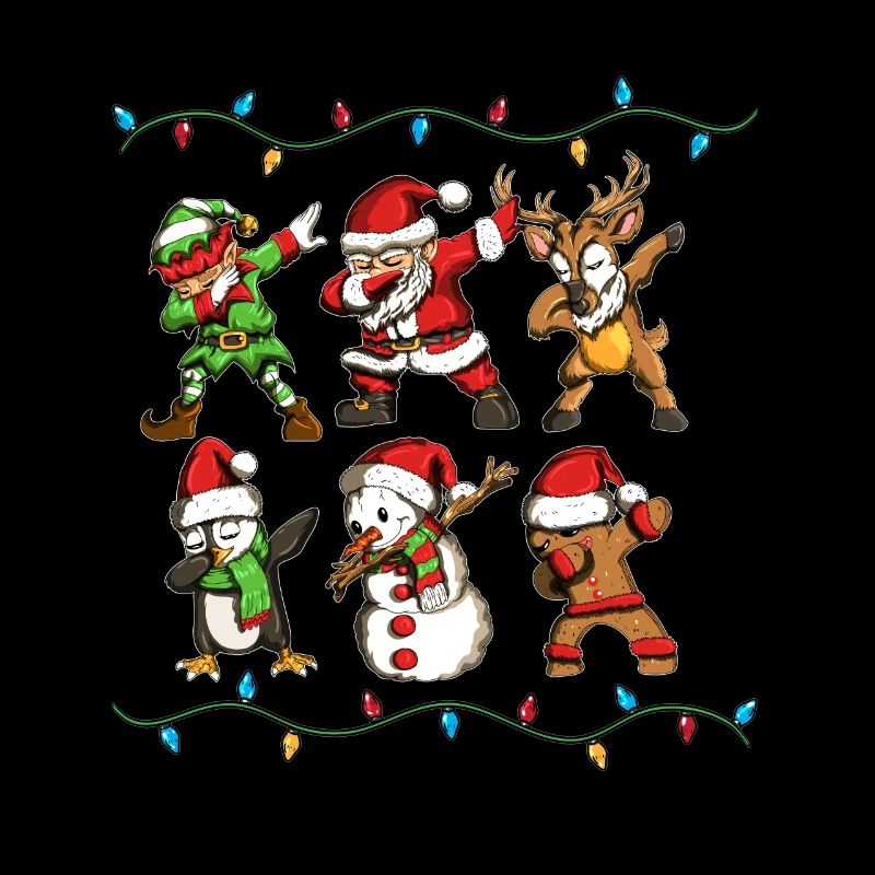 Dabbing Weihnachtsmann Schneemann Weihnachten