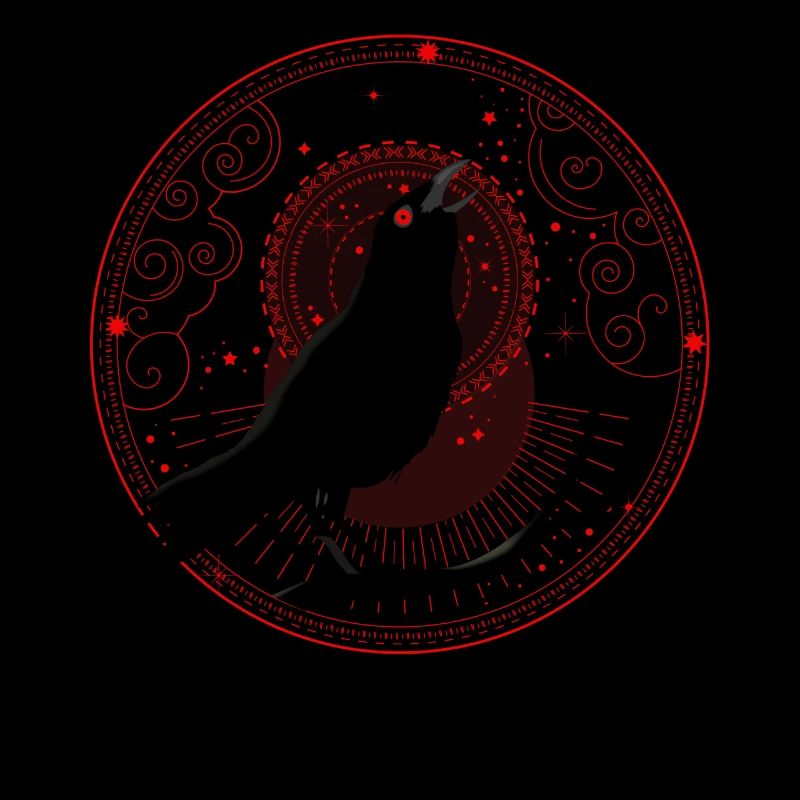 Belle observation des oiseaux corbeau noir. Oiseaux Silho