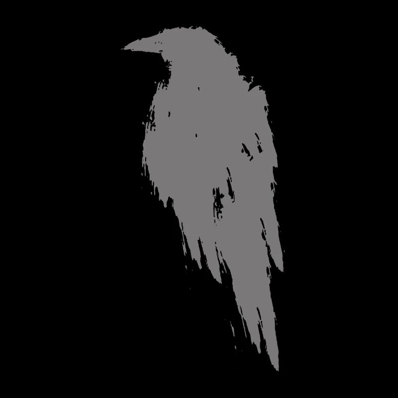 Belle observation des oiseaux corbeau noir. Oiseaux Silho