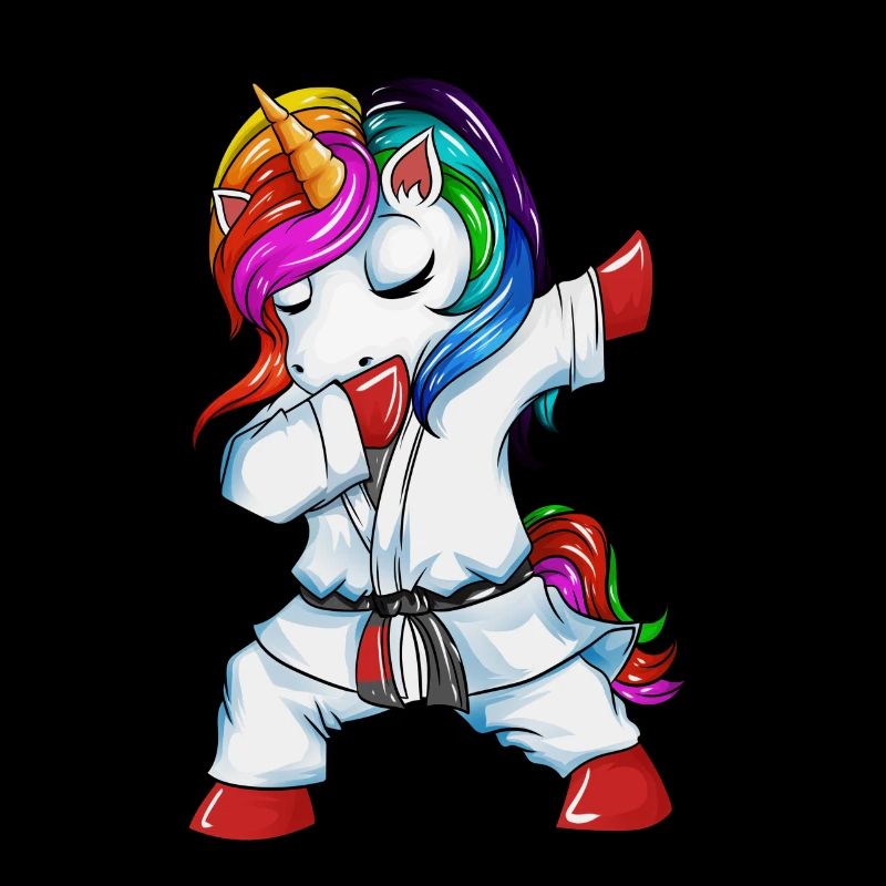 Karate Jiu Jitsu Unicorn Design That Dances Dabbing