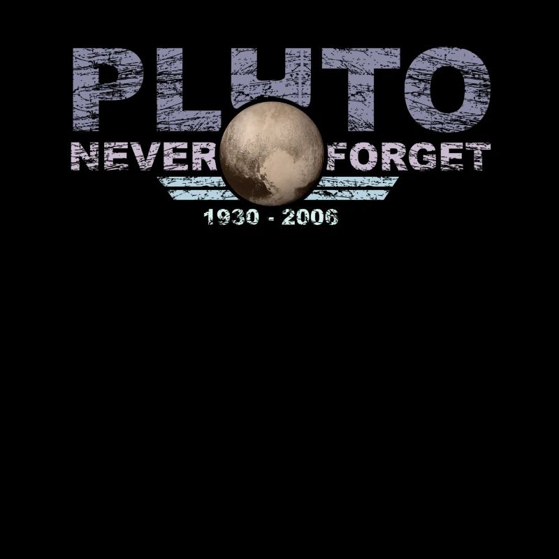 Never Forget Pluto Design Retro Style Funny Space