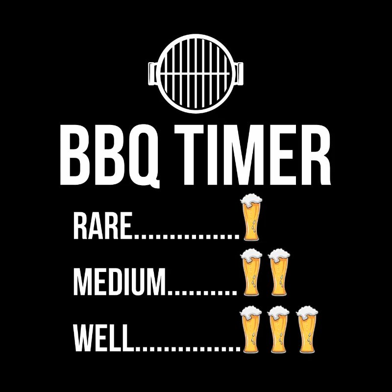 BBQ Timer Grill Beer Steak Fun Grilling
