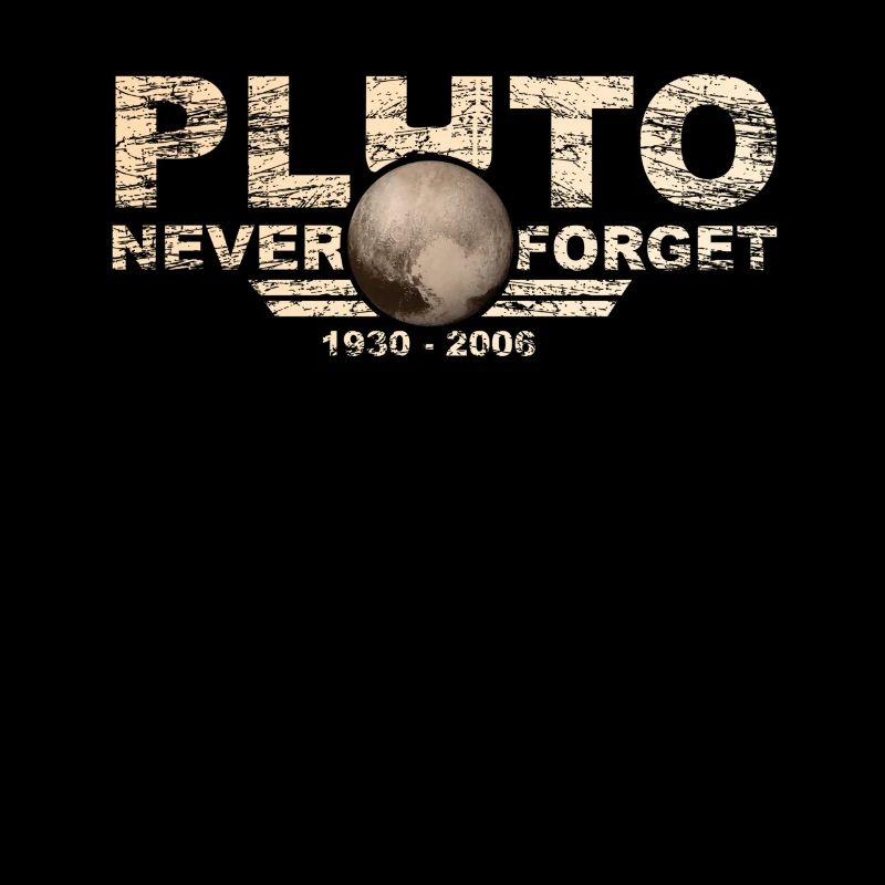 Never Forget Pluto Design Retro Style Funny Space