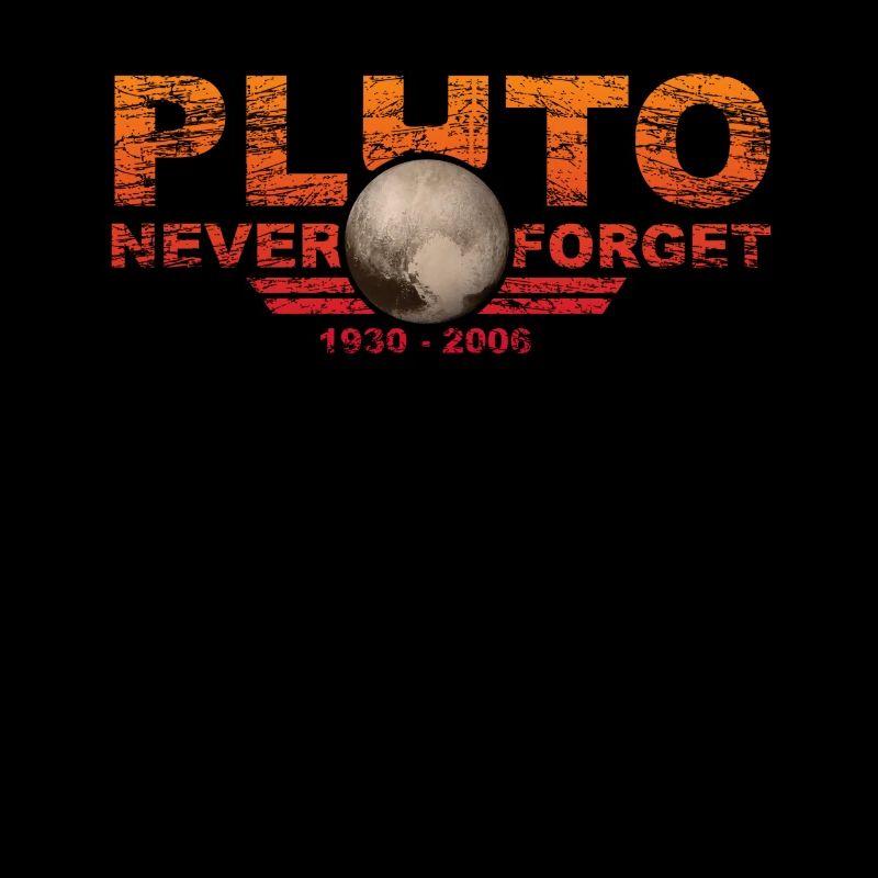 Never Forget Pluto Design Retro Style Funny Space