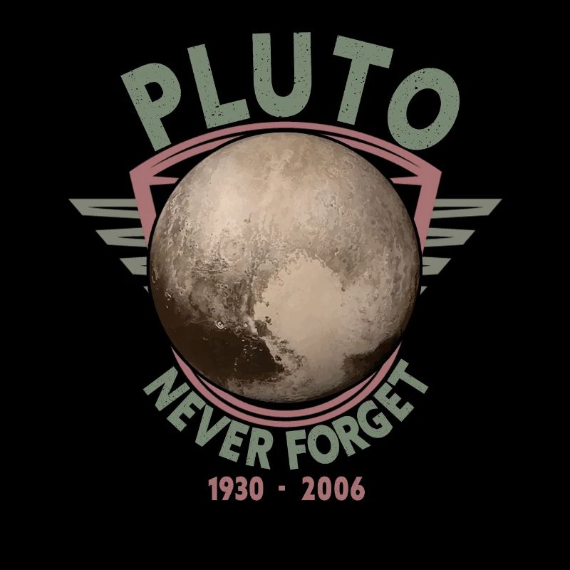 N’oubliez jamais Pluto Design Retro Style Funny Space
