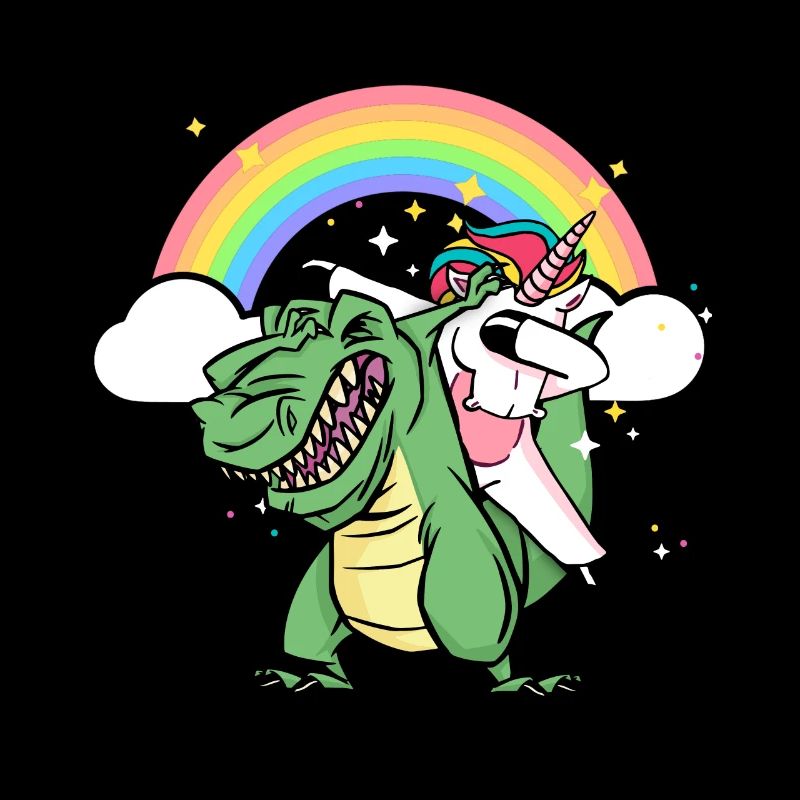 Dabbing Licorne Riding T Rex Garçons Filles Halloween