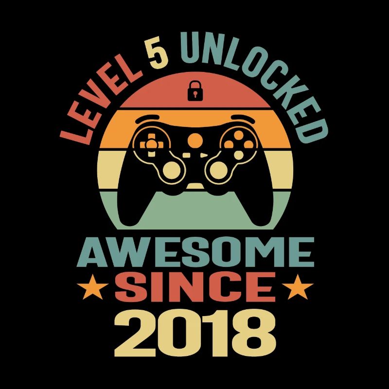 Level 5 Unlocked Awesome 2018 Video Gamer 5th