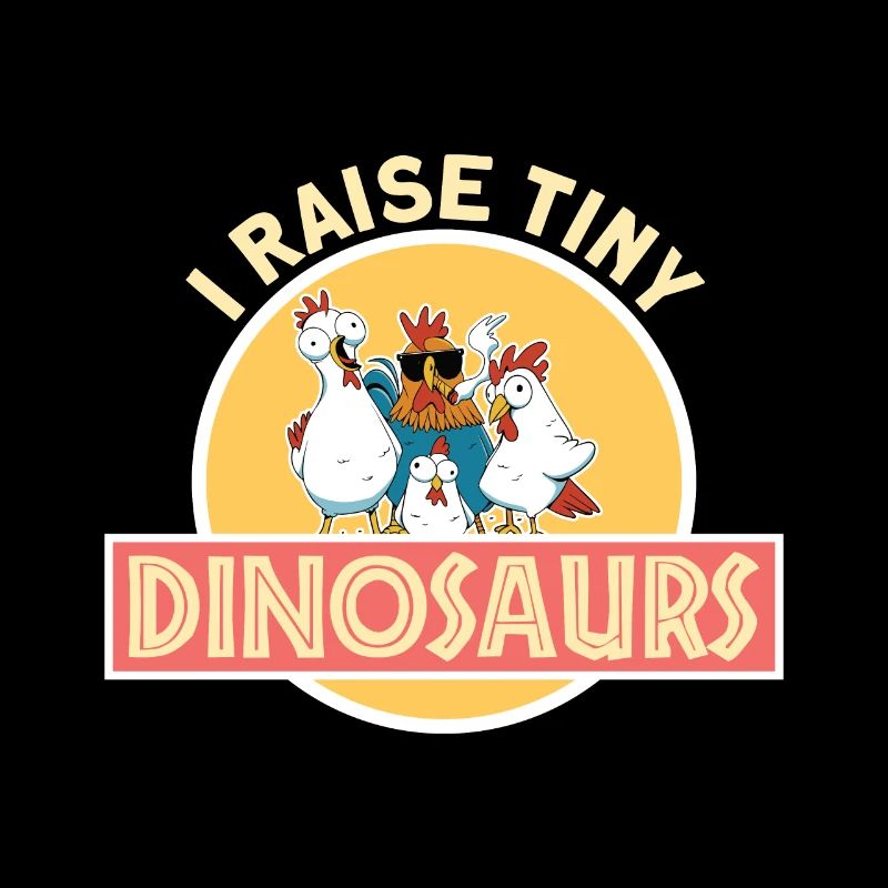 I raise tiny Dino chicken rooster farmer dinosaur
