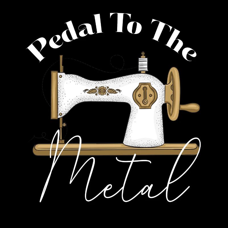 Pédalez à la machine à coudre en métal