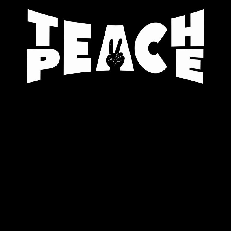 Enseigner la paix Jeu de mots Groovy Hippie Enseignant