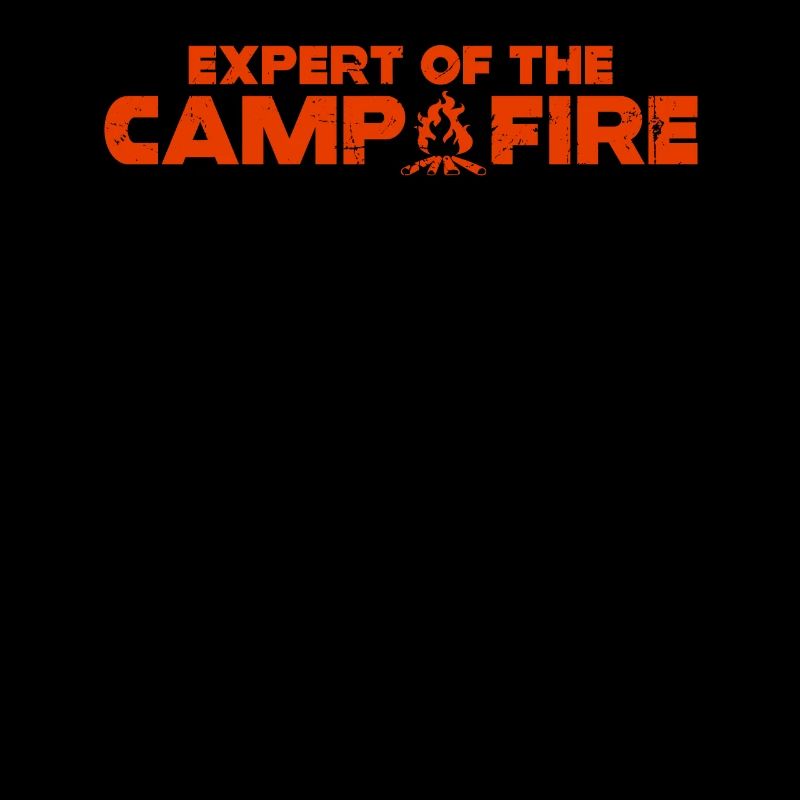 Experte für Camping-Experten am Lagerfeuer
