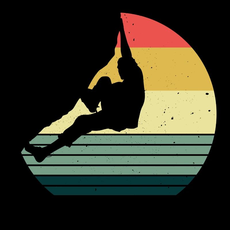 Bergsteigen Klettern Geschenk Bouldern Retro Cool