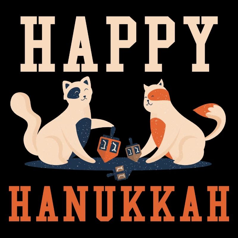 Chats Juifs de Noël Juif Joyeux Hanoukka