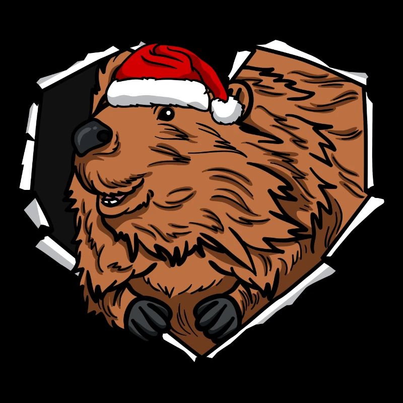 Crack beaver with Christmas cap hole