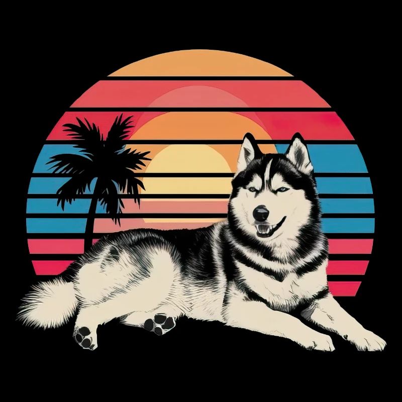 Husky Vintage Coucher de soleil