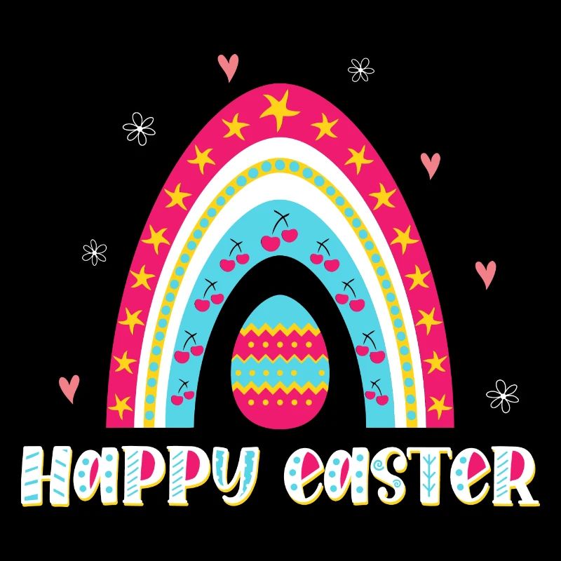 Happy Easter Easter Egg Rainbow