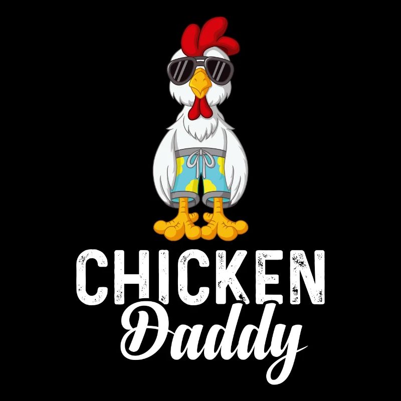 Ein lustiger Chicken Daddy mit der Sonnenbrille