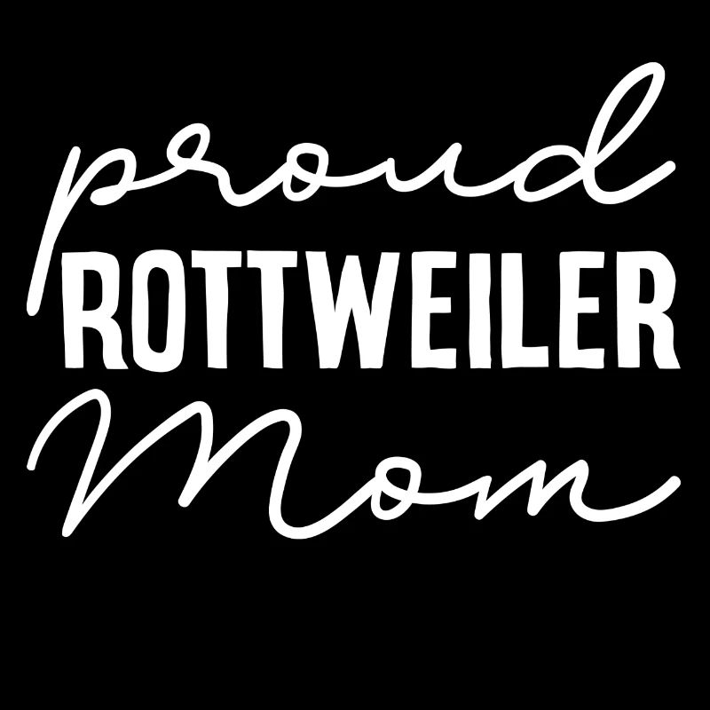 Proud Rottweiler Mom Geschenk Idee weiss
