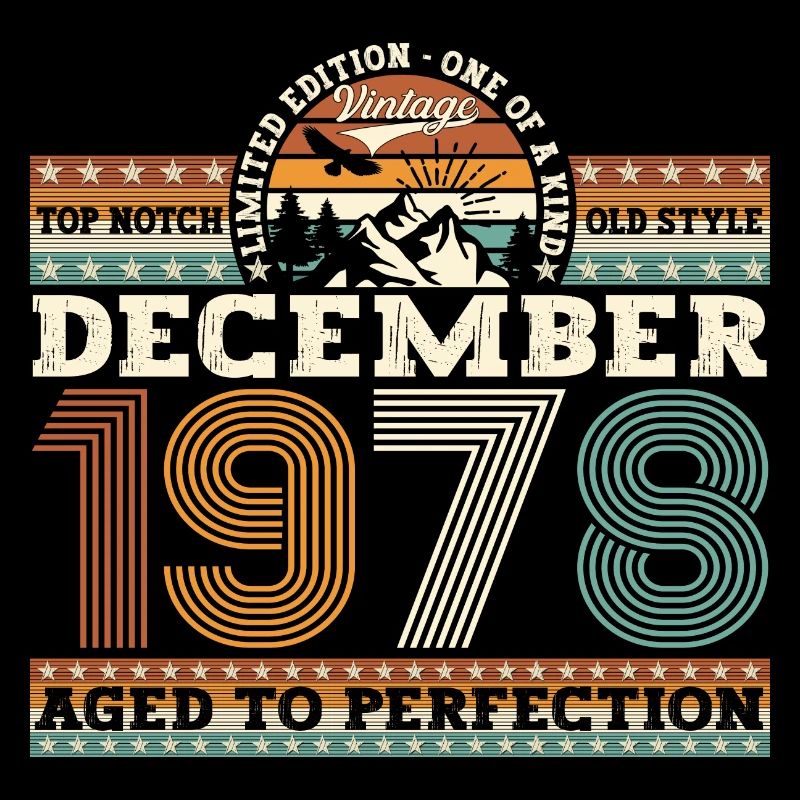 December Born 1978 44th birthday gift