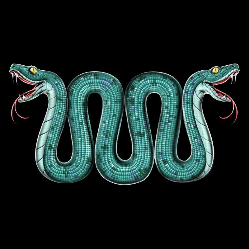 Aztèque deux têtes serpent serpent