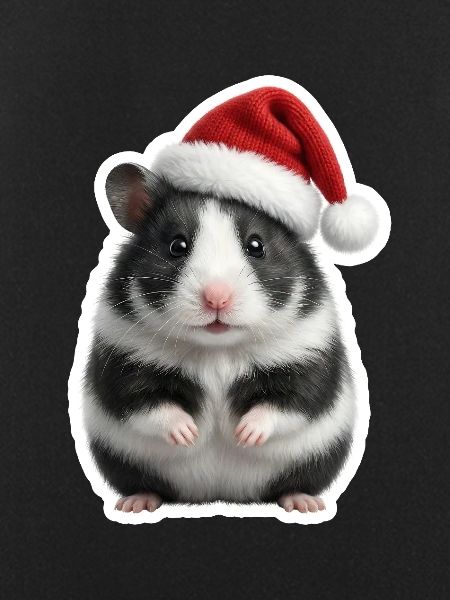 Small hamster with full cheeks