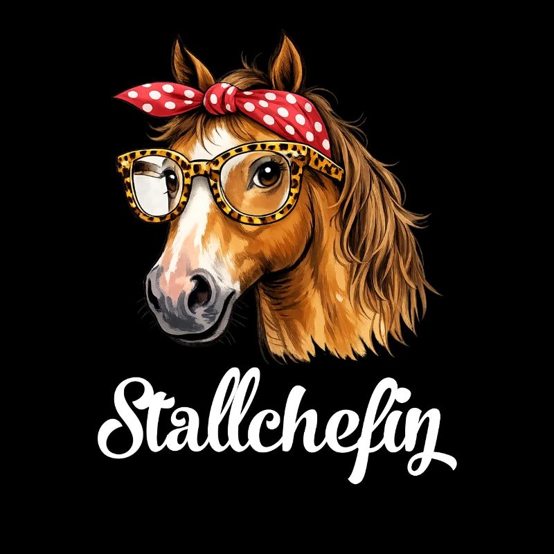 Stallchefin Pferd Stall lustig