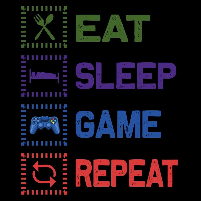Eat Sleep Game Repeat Design