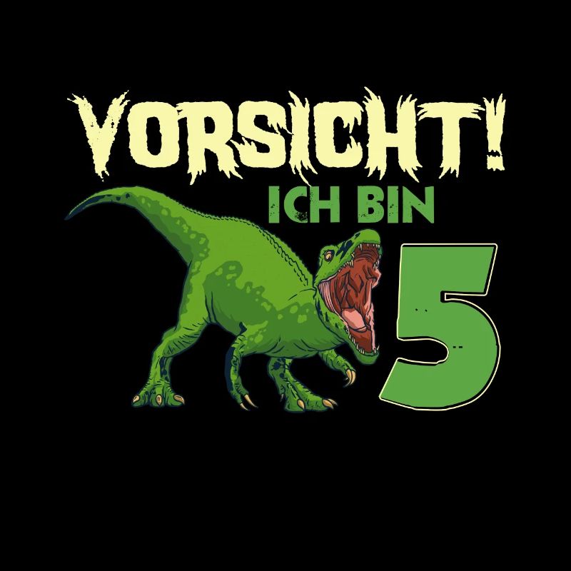 Vorsicht Ich Bin Schon 5 Geburtstag Dinosaurier