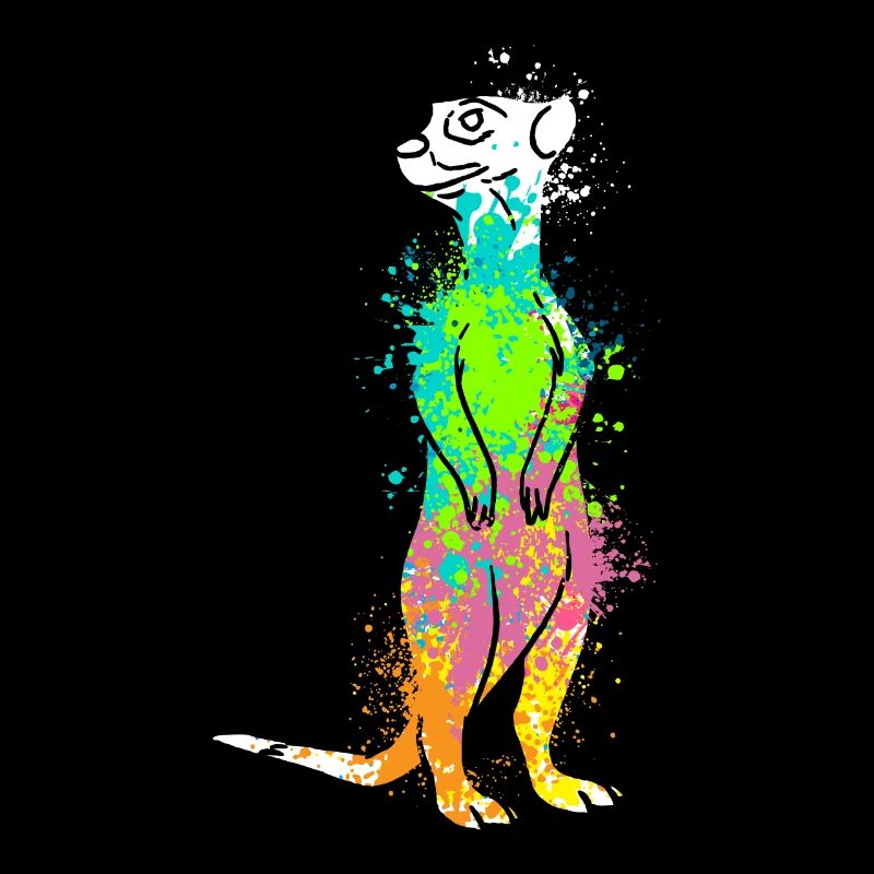 Splash Art Surikate Erdmännchen