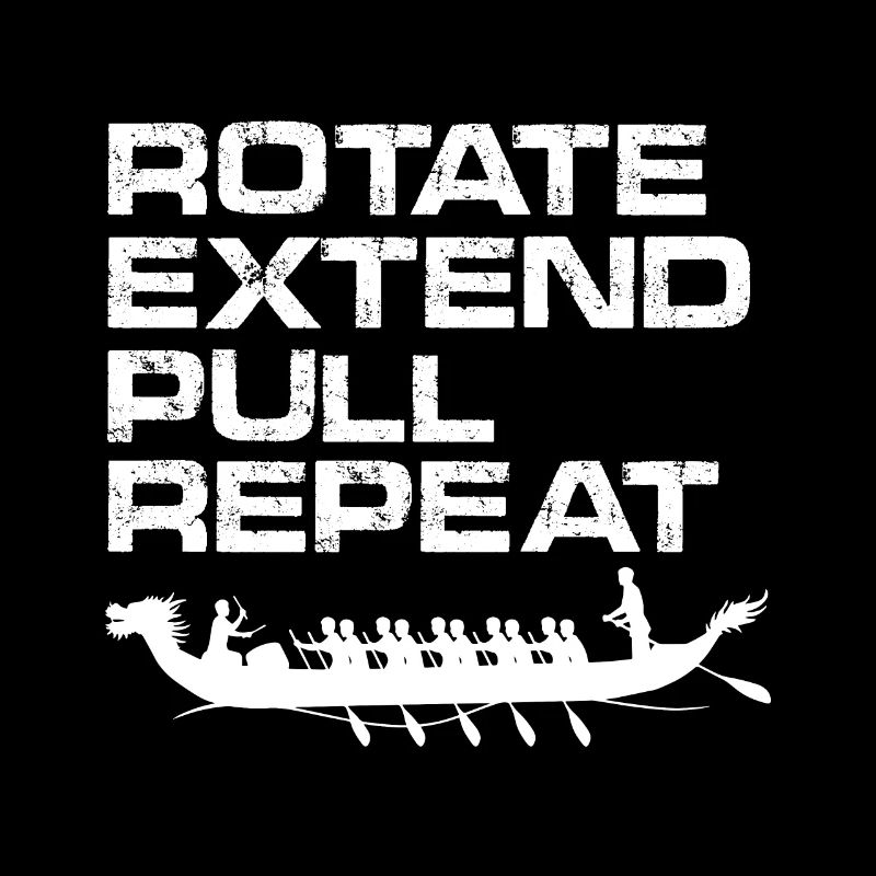 rotate extend pull repeat Design for a dragon boat