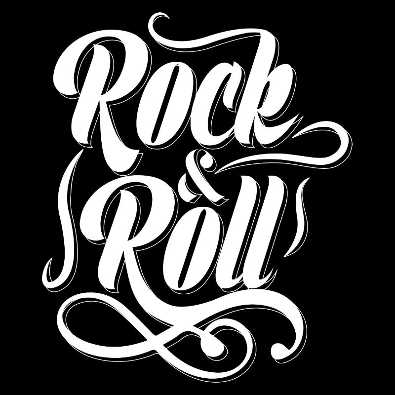 Texte de typographie rock and roll